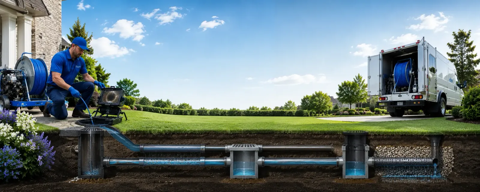 Outdoor drain cleaning information for Briggsville, WI